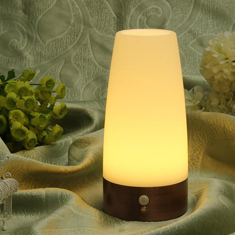 Trådlös Rörelsesensor Cylinder Led Nattljus Batteridriven Lampa