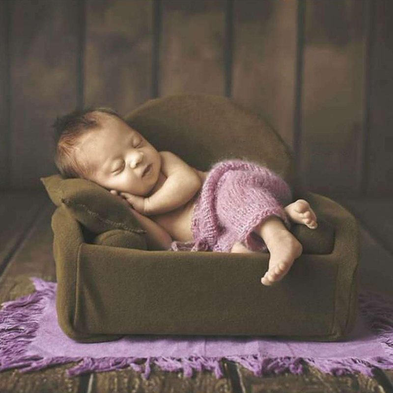 4 I 1 Nyfödd Pojkeflicka Fotografi Soffa Stol Mjuk Bolster Baby Sittdyna