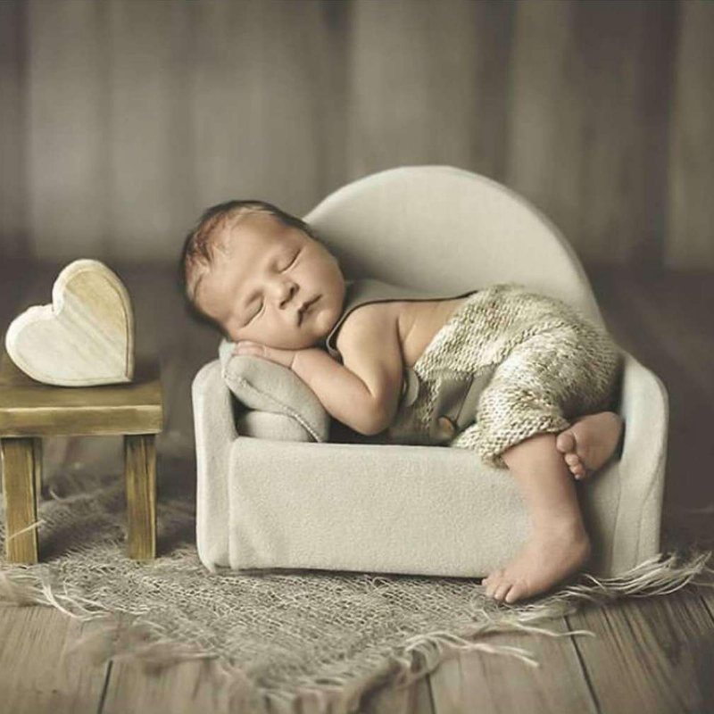 4 I 1 Nyfödd Pojkeflicka Fotografi Soffa Stol Mjuk Bolster Baby Sittdyna