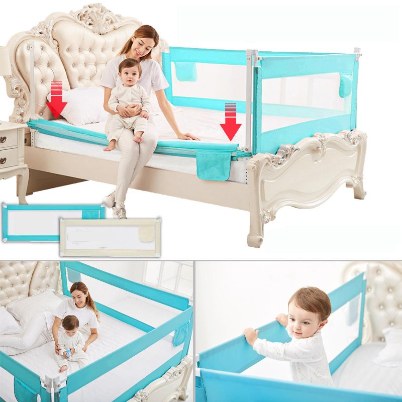 Baby Guard Sängstång Småbarn Säkerhet Justerbar Barn Spädbarnssäng Universal 71"/79" Dekorationer