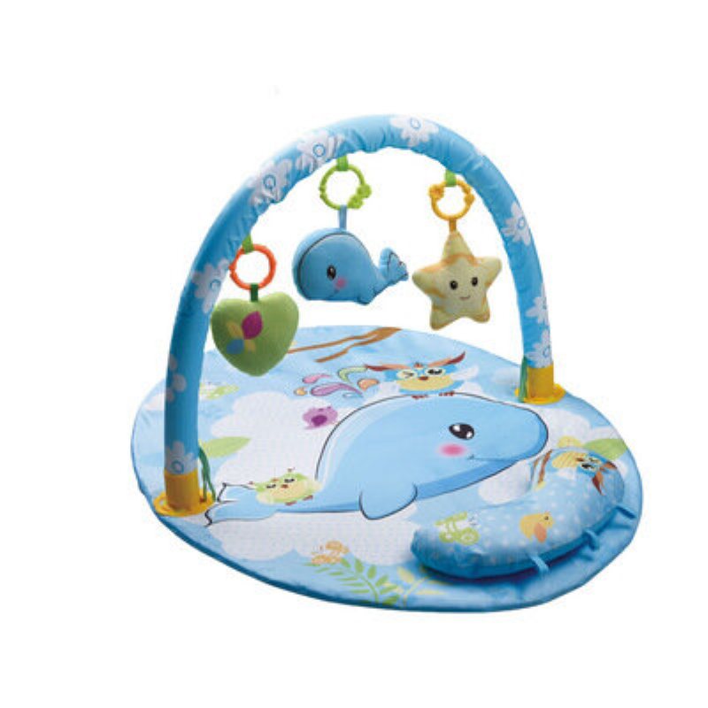 Baby Gym Lekmatta Pedagogiska Rack Leksaker Gym Mat Med Musiklampor Spädbarn Fitness Matta Present För Barn