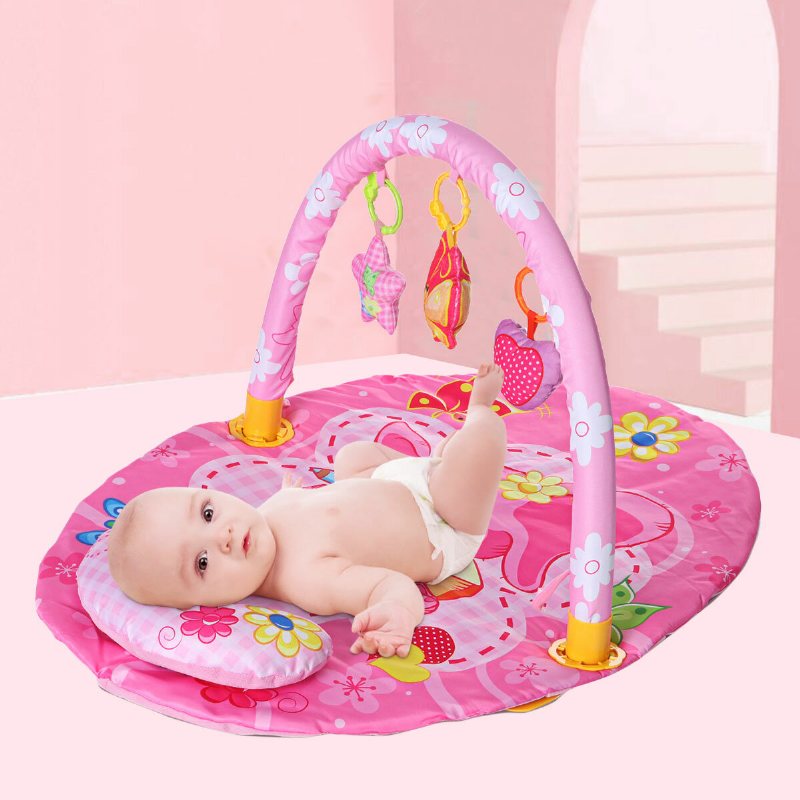 Baby Gym Lekmatta Pedagogiska Rack Leksaker Gym Mat Med Musiklampor Spädbarn Fitness Matta Present För Barn