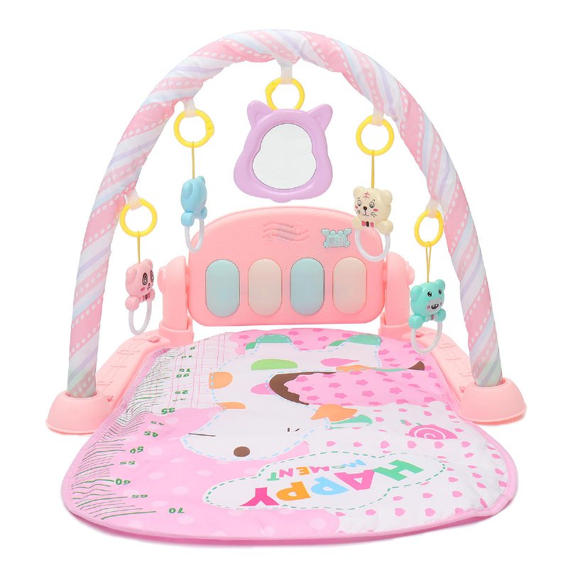 Baby Lekmatta Gym Fitness Musik Ljus Kul Piano Boy Girl Rack Tidig Utbildning