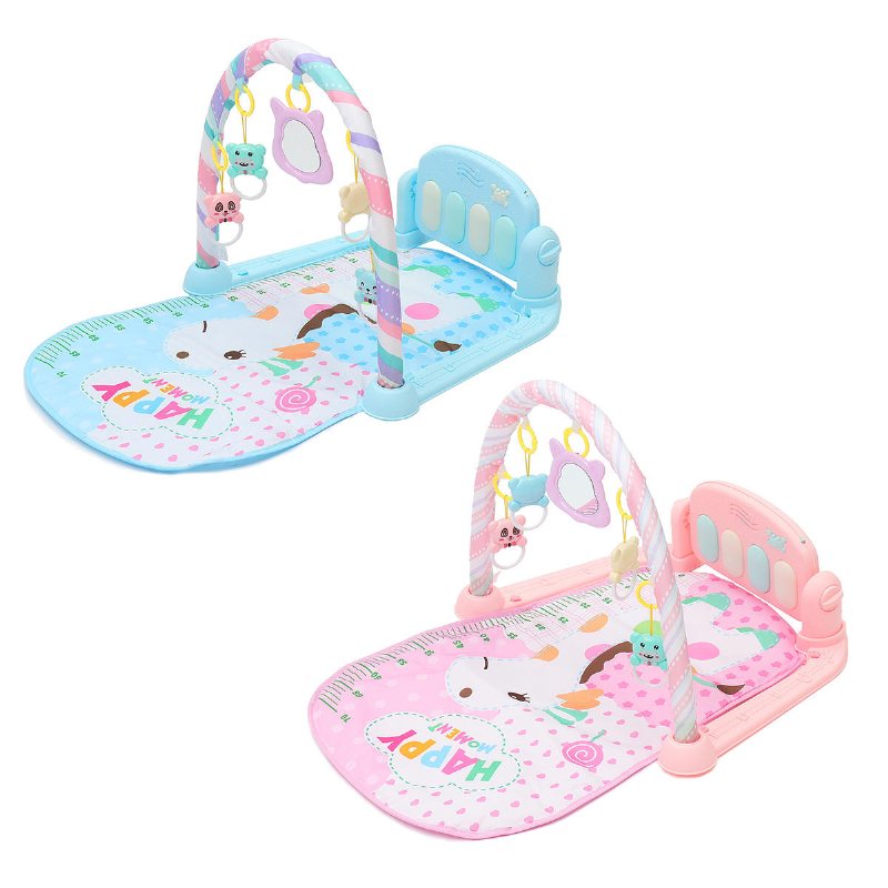 Baby Lekmatta Gym Fitness Musik Ljus Kul Piano Boy Girl Rack Tidig Utbildning
