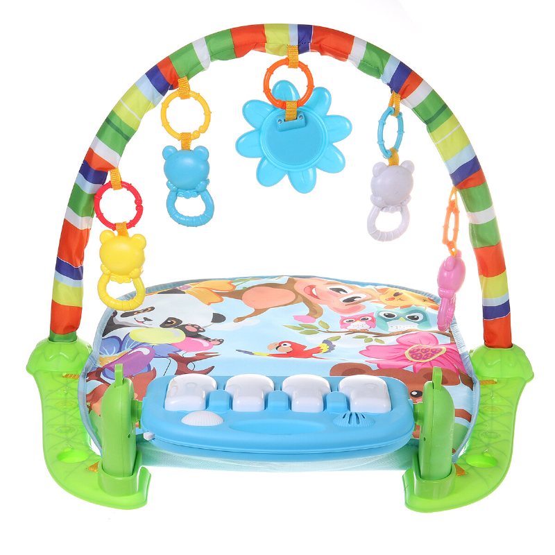 Babyaktivitet Lekmatta Babygym Pedagogisk Fitnessram Flerfäste Babyleksaker Musik Pianospel Crawl Mats Matta