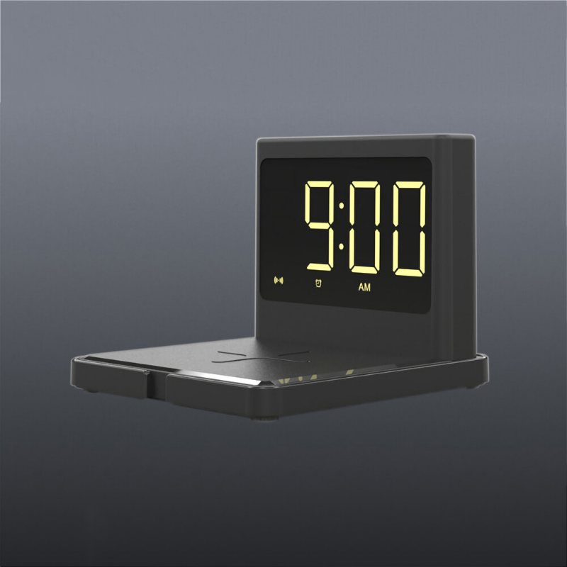 15w Väckarklocka Nattljus Multifunktionell 3 I 1 Mobil Trådlös Laddning Creative Clock Snabbladdare Presenttillbehör