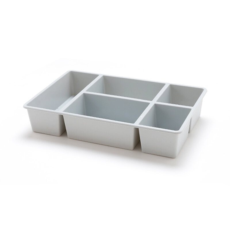 2192 Desktop Separerad Kosmetisk Förvaringslåda Plast 5 Grids Låda Skräp Organizer Box Hudvård Box