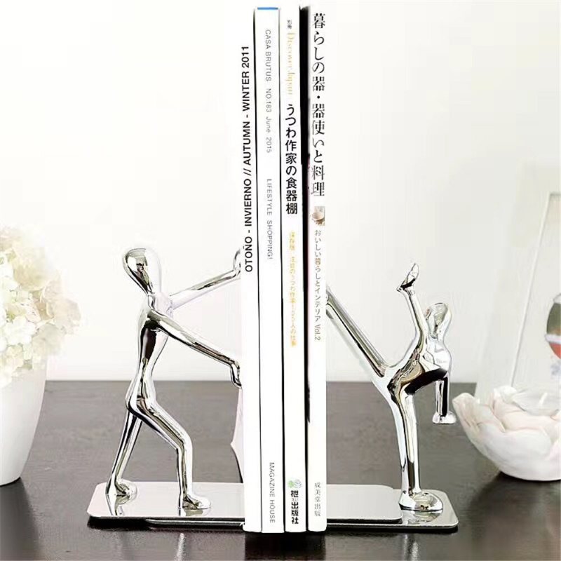 2st Humanoid Figurböcker Hållare Skrivbord Organizer Bokhylla Hemmakontor Inredning Tillbehör Ornament
