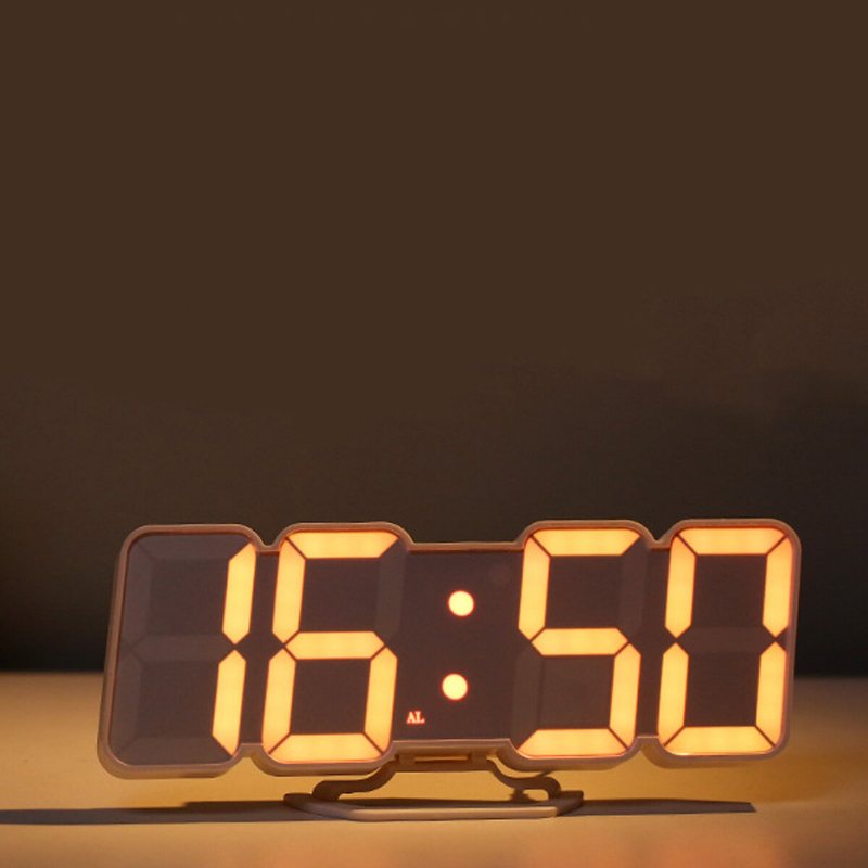 30 Digital Rgb Led Väckarklocka Fjärrkontroll Temperatur Luftfuktighet Desktop Röststyrning Väggmonterad Klocka