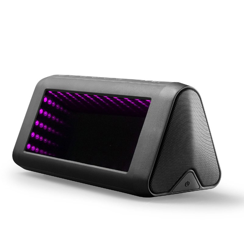 3d Led-spegel Bluetooth-högtalare Ljus Utomhus Bärbar Inbyggt Batteri Nfc-sensor Stereohögtalare Med Akryllins