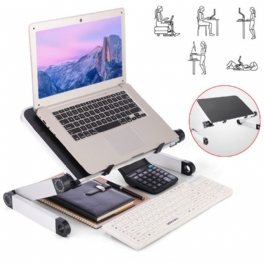 40*26cm Förstora Vikbar Med Kylfläkthål Aluminium Bärbar Dator Skrivbord Bord Tv Sängdator Mackbook Bordshållare