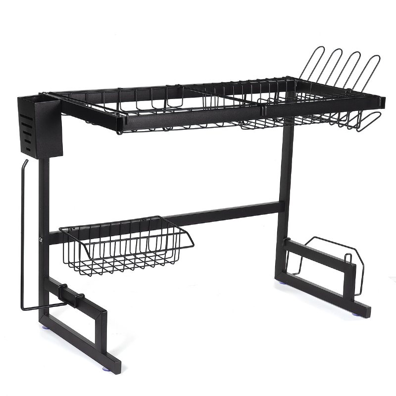65/85 cm Diskavloppsställ Diskbänk Disk Torkhylla Bordsservis Kopp Skål Förvaringsbricka Hållare Organizer