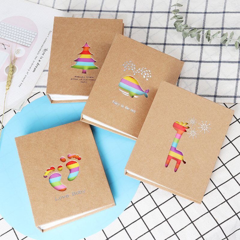 7 Tums Babyfotoalbum 100 Ark Kraftpapper Insatssida Album Kids Diy Jubileumsminne Bok Foto