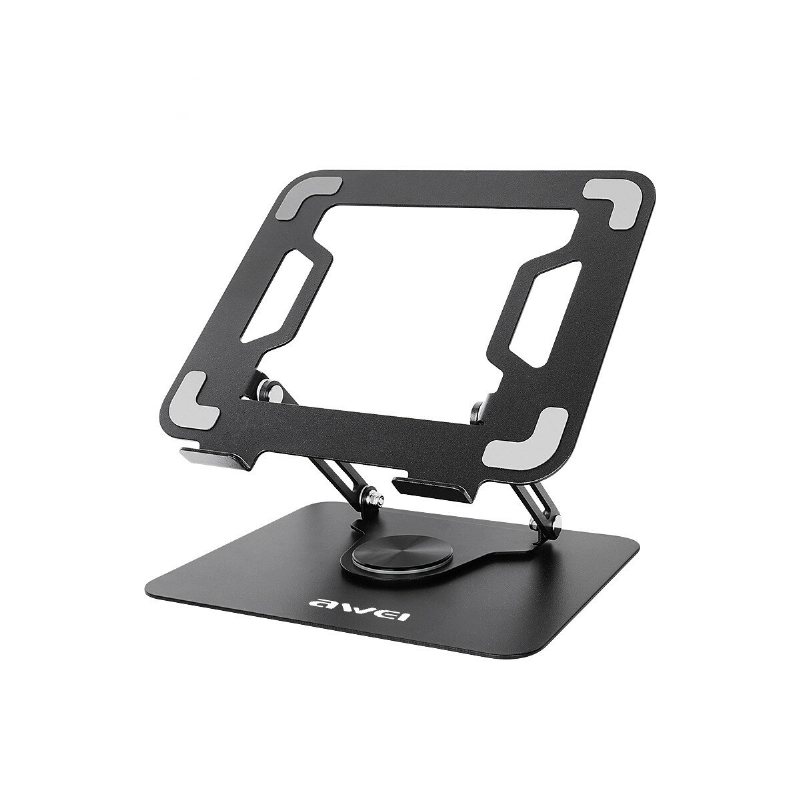 Awei X46 Dual Axis 360° Roterande Lyftande Metallfäste Stativhållare För 11-17.3 Tums Bärbar Dator