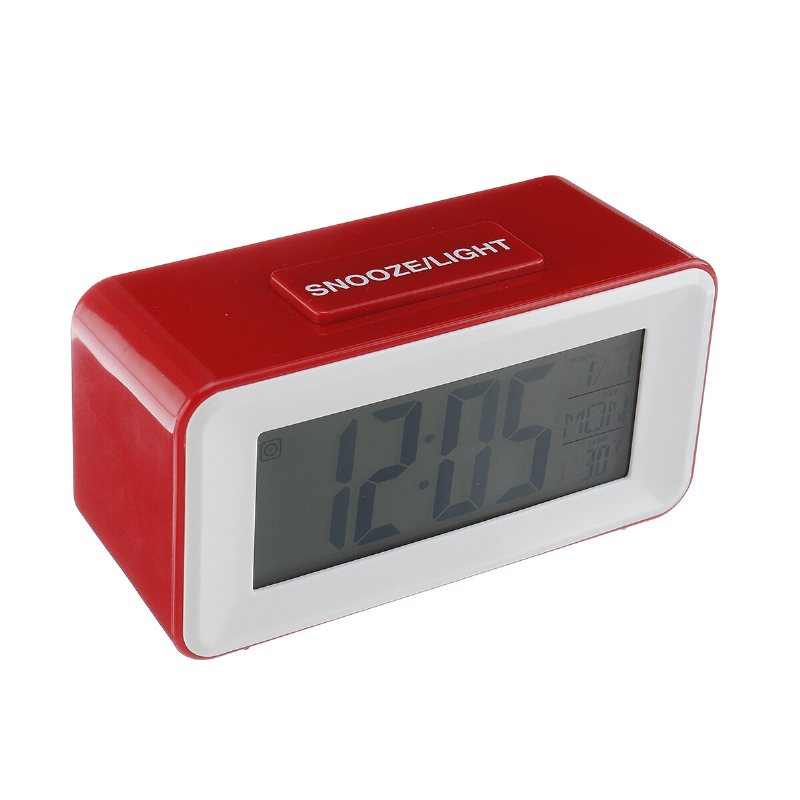 Bakgrundsbelysning Lcd Digital Väckarklocka 4.5"/3.2" Stor Display Nattljus Med Kalendertermometer Elektronisk
