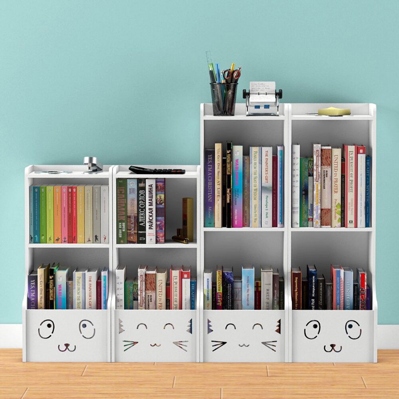 Bokhylla Bilder Bok Golv Förvaringsställ Smile Cartoon 80cm För Vardagsrum Barn