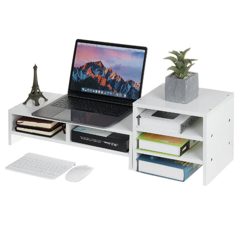 Datormonitor Riser Desktop Led Lcd Laptop Monitor Stöd Organizer Med Förvaringsställ