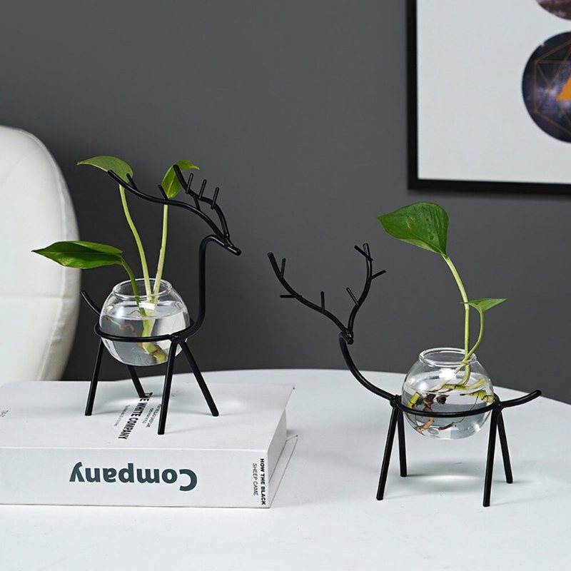 Desktop Hydroponic Vas Blomkruka Dekoration Färsk Liten Akvarium Kontorsskrivbord Vardagsrum Kreativ Växt Vas