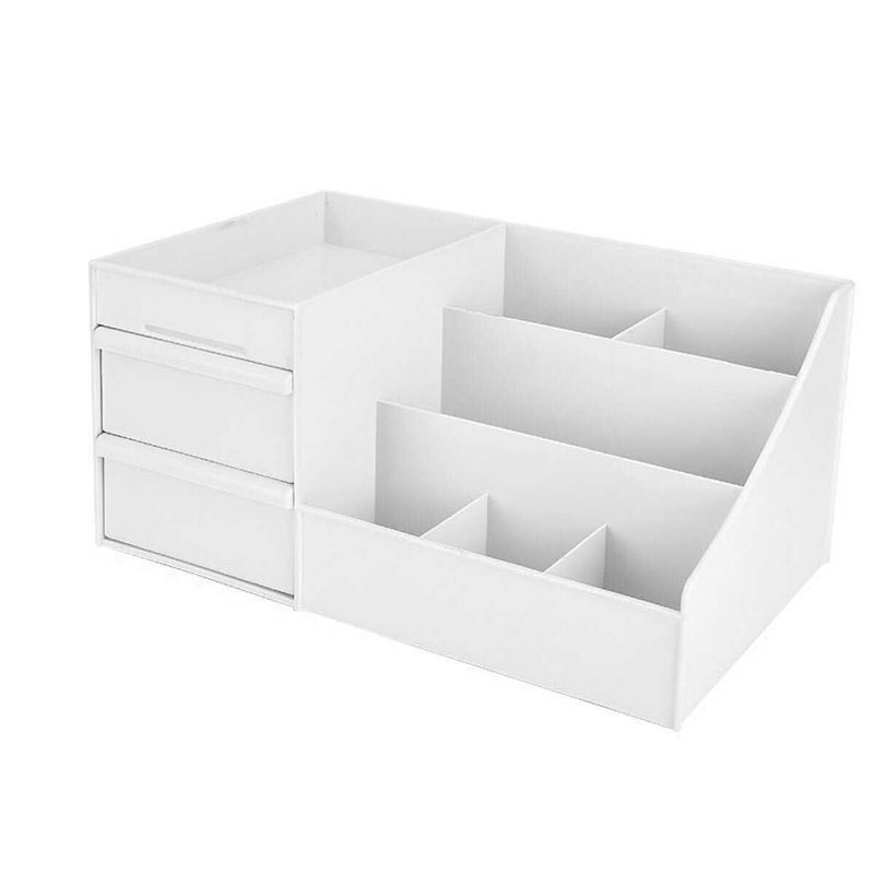 Desktop Kosmetisk Förvaringslåda Låda Med Stor Kapacitet Sminkborstar Organizer Sminkbord Hudvårdsställ Husbehållare Mobiltelefon Diverse