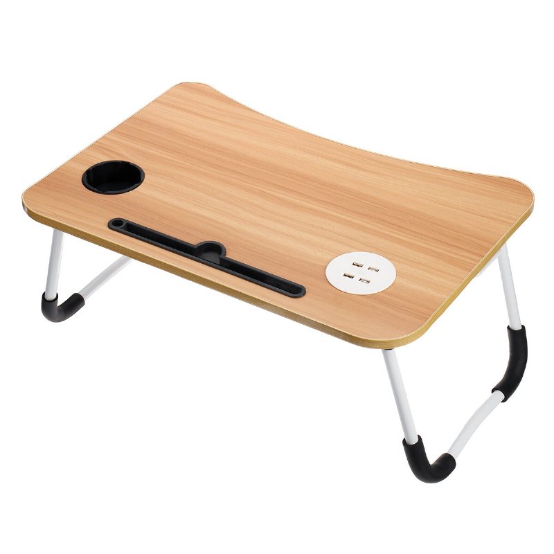 Hopfällbar Dator Arbetsbord Bärbar Anteckningsbok Study Skrivbord Student Med Brickfläkt Och Led-ljus Usb-gränssnitt För Tablet Pc