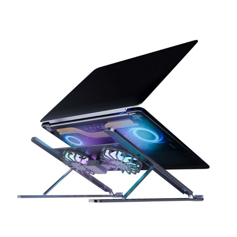 Justerbar Bärbar Datorstativ Datorkylning Med Rgb Kylfläktar För Dator