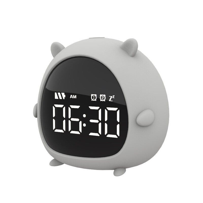 Little Elf Väckarklocka Digital Led-bordsväckarklocka Snooze Countdown Uppladdningsbar Tecknad Klocka