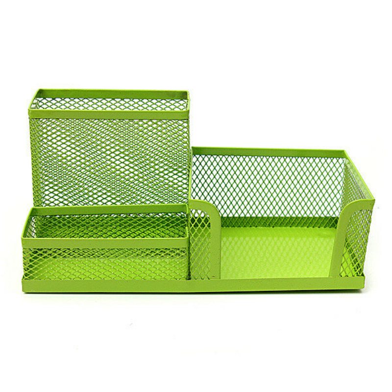 Metal Mesh Kosmetisk Makeup Brush Penna Office Desktop Förvaringsbox