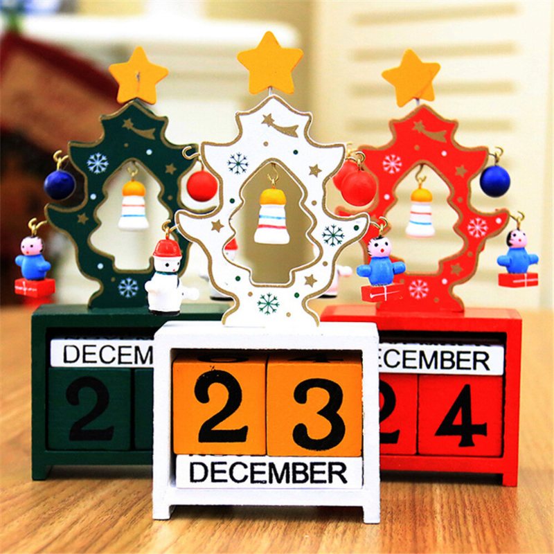 Mini Träkalender Dekoration Datum God Jul Heminredning Hantverk Kreativa Presenter För Barn