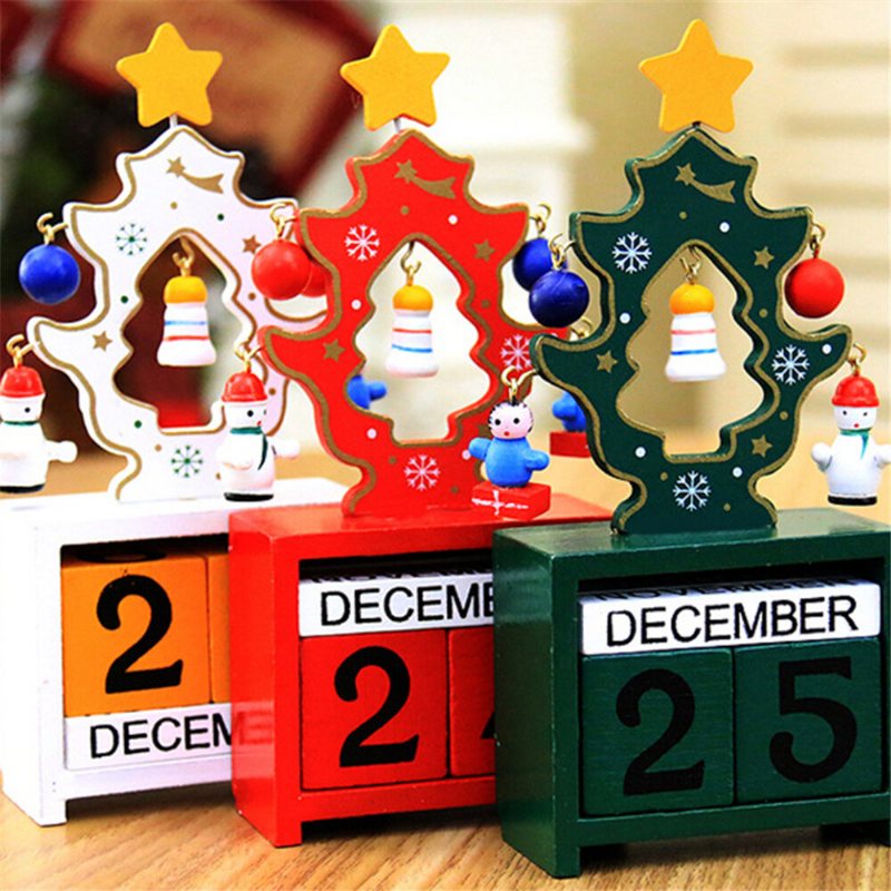 Mini Träkalender Dekoration Datum God Jul Heminredning Hantverk Kreativa Presenter För Barn