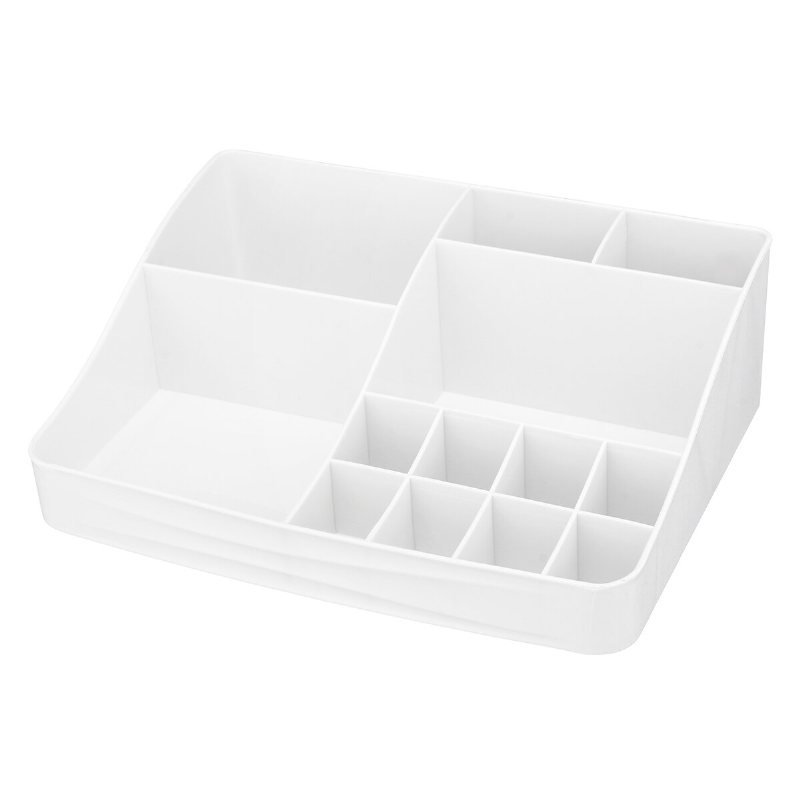 Plast Kosmetiklåda Låda Smink Organizer Desktop Förvaringslåda Behållare Nagellåda Hållare Smycken