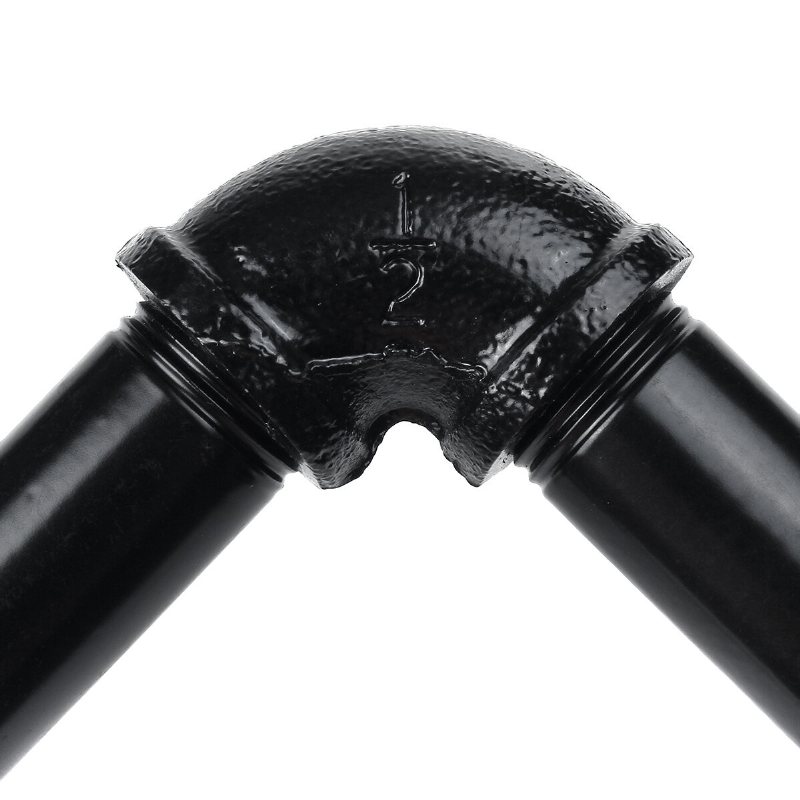 Rörhylla Väggmonterade Metall Rörfästen Industriell Svart Hylla Vintage För Flytande Hyllor