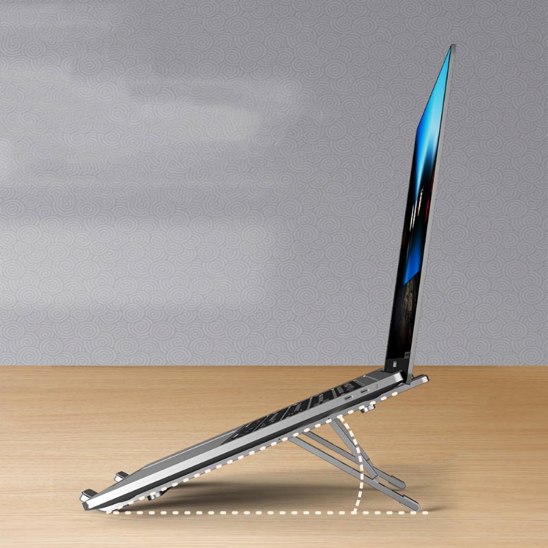 Shisuo H3 Folding Laptop Stand Notebook Bracket Lyftande 5:e Växeln Justerbar Aluminiumlegering Kyldyna Game Base