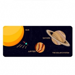 Solar System Game Musmatta Stor Storlek Vattentät Skrivbordsspel Förtjockad Låst Kant Anti-glid Gummimusmatta För Hemmakontor