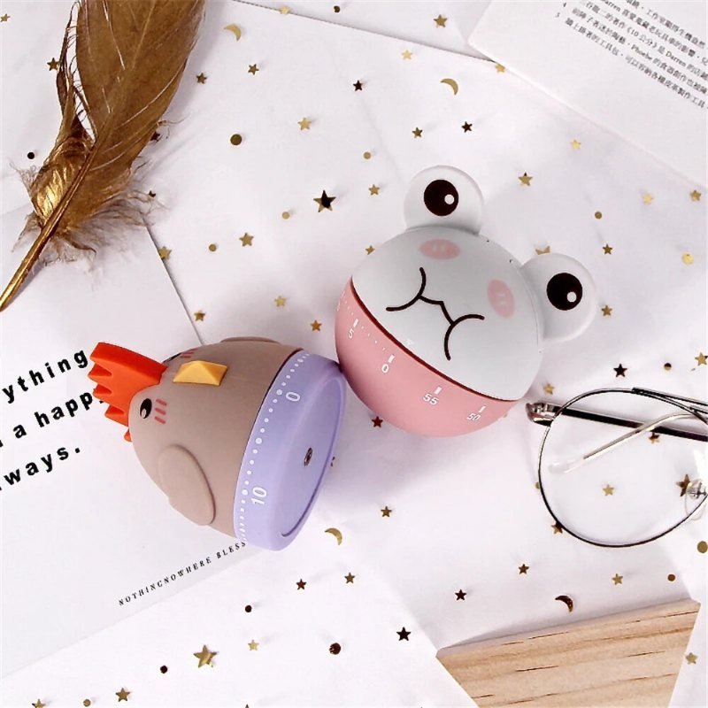 Tecknad Animal Shape Timer Multifunktion Study Time Management Kök Matlagning Nedräkning Mekanisk Påminnelse