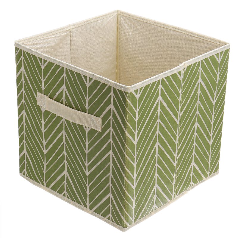 Vikbar Canvas Förvaringslåda Tyg Kub Tyg Korg Väska Hem Kosmetikfodral Skrivbord Organizer Bin Desktop Förvaring