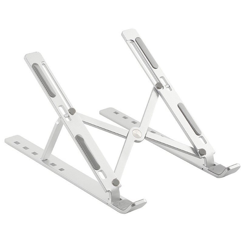Vikbart Bärbar Stativfäste I Aluminiumlegering Kylbas För Datorskärm Lyftram 6 Växlar Justerbar För 15.6" Dator