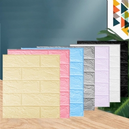 10/20 St Flerfärgad Tapet Självhäftande Vägg Sticky Foam Brick 3d Texture Wallpaper