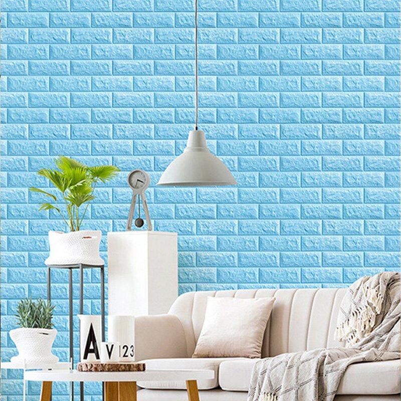 10/20 St Flerfärgad Tapet Självhäftande Vägg Sticky Foam Brick 3d Texture Wallpaper