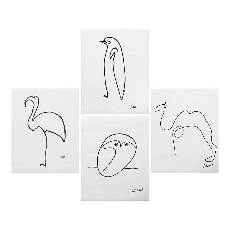 40*50 cm Picasso Hängande Affischtryck Canvas Abstrakt Ramlösa Väggkonstmålningar