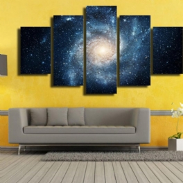 5 Cascade Cosmic Planets Sink Into Rivers Bild Canvas Väggmålning Heminredning Med