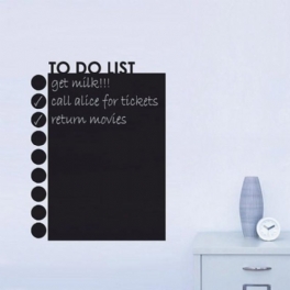 Att Göra-lista Chalkboard-dekal Blackboard-dekordekaler Avtagbara Vinyl Draw Decor Väggdekor
