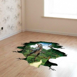 Miico Creative 3d Dinosaur Vattentät Avtagbar Hem Rum Dekorativ Väggdörr Decor Sticker