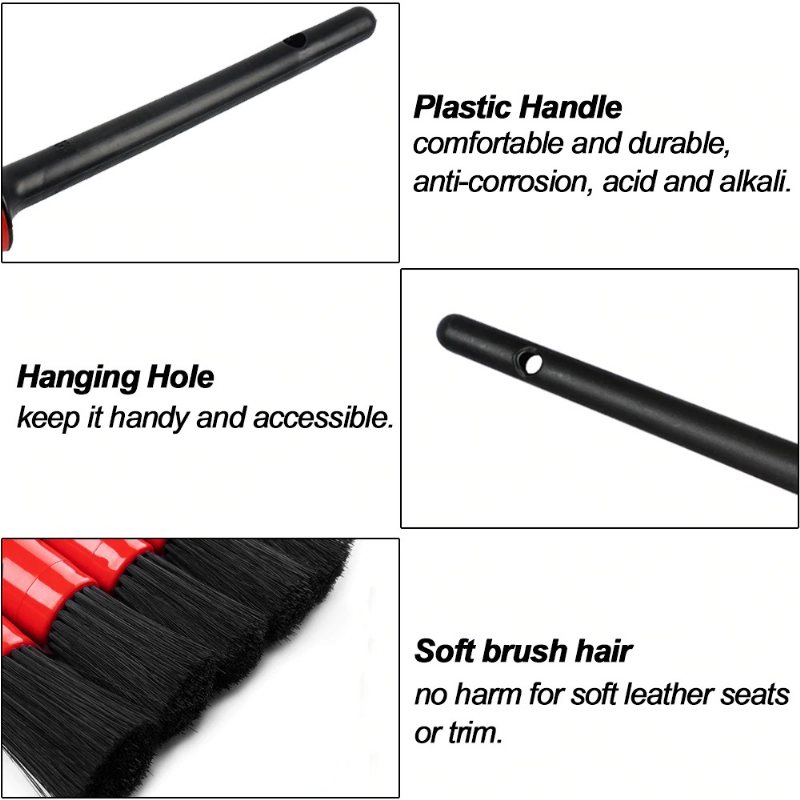 Auto Detailing Brush Set För Rengöring Bil Motorcykel Automotive Rengöringshjul 14 St