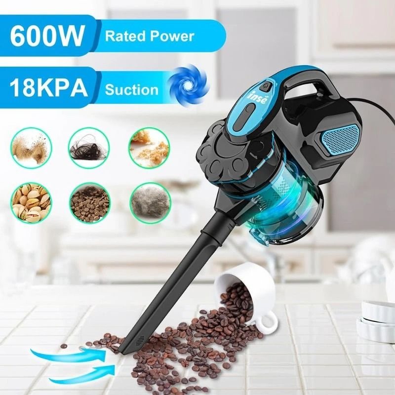 Dammsugare 18kpa Kraftfull Sug Med 600w Motor