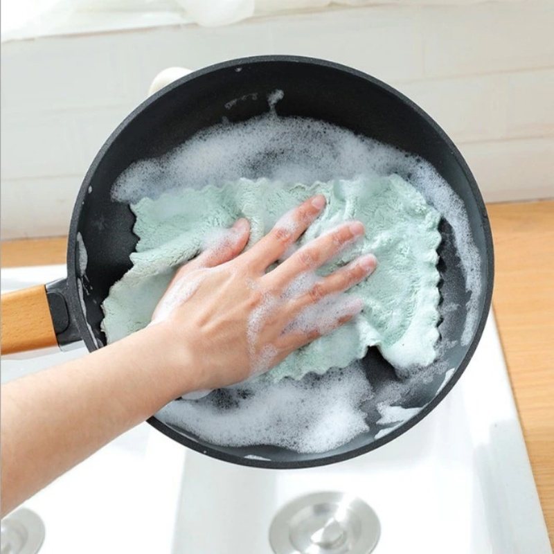 Mikrofiberduk Dubbelskiktsabsorberande Non-stick 5 St