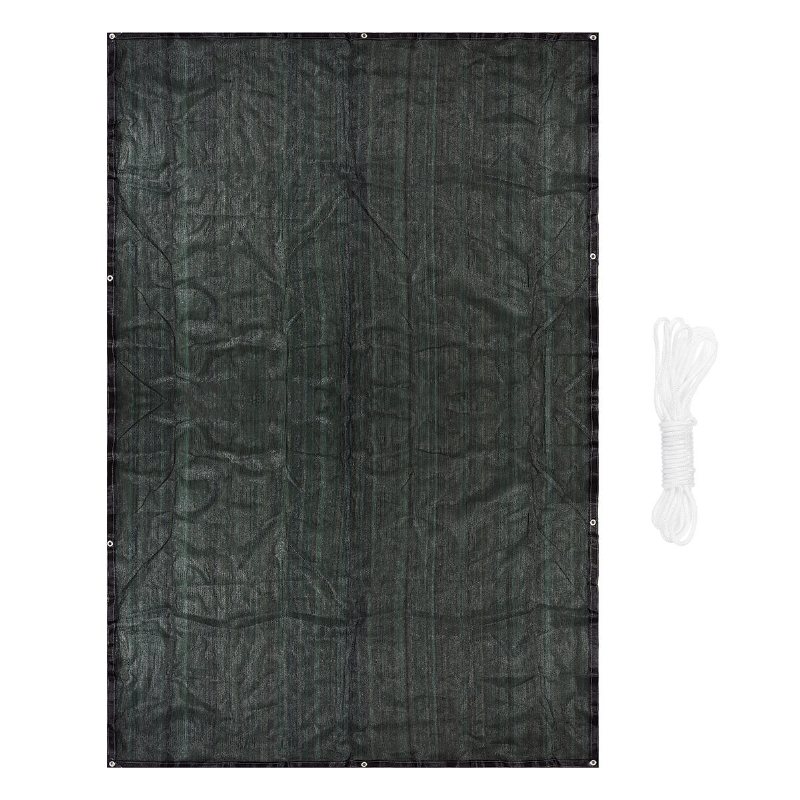 100gsm Hdpe Rektangel Solskydd Segel Anti-uv Uteplats Tält Solskyddsnät Med 5m Rep