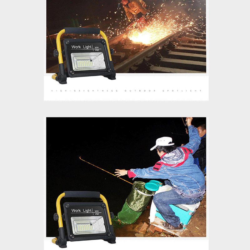 150w Ip67 Outdoor Camping Light Powerbank Funktion Fjärrkontroll Dammtät Flood Ultra Ljust Vattentät Säkerhetsljus Vägg Nödlampa