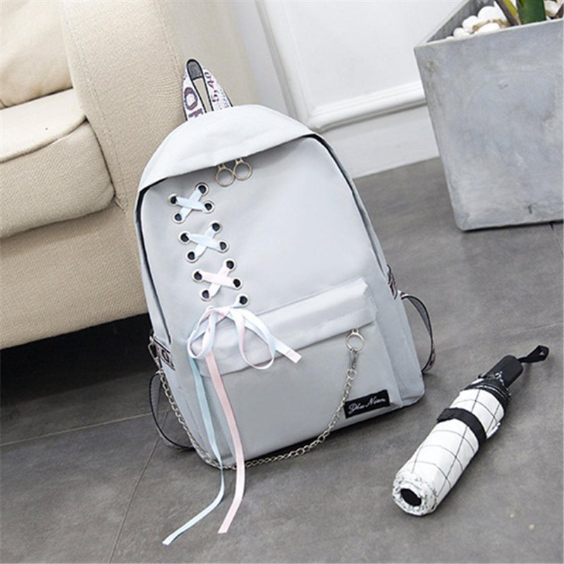 15l Canvas Ryggsäck Student Skolryggsäck Axelväska Outdoor Travel