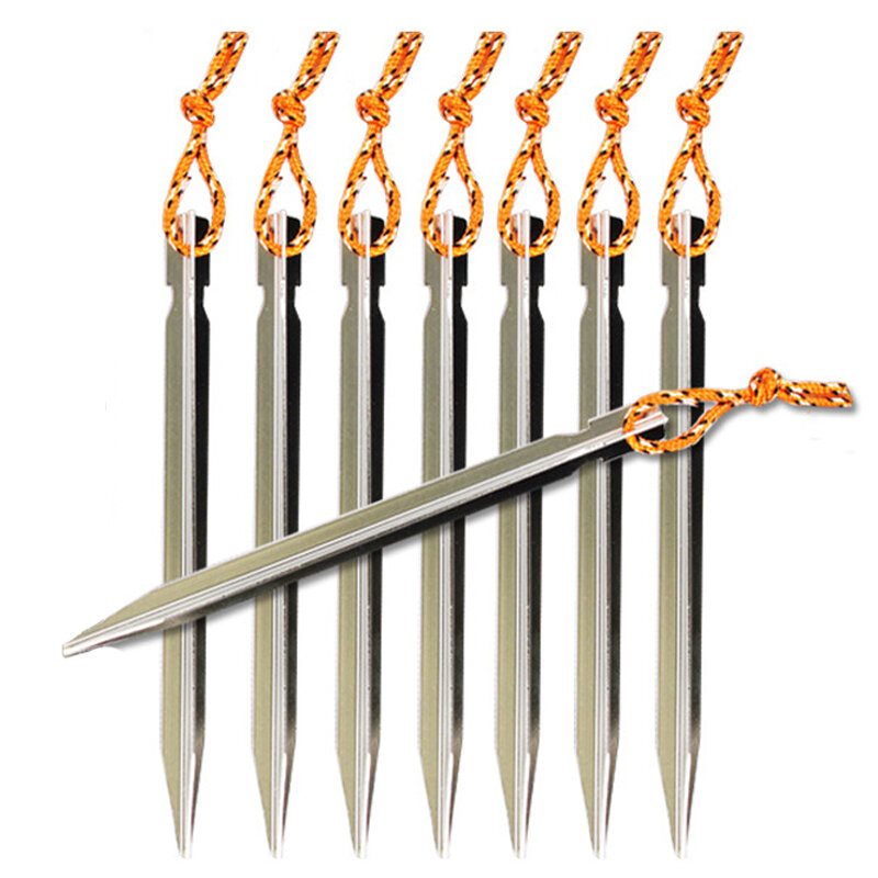 18cm Solskydd Camping Tältspik Reflekterande Tältrep Stabilt Bärbart Tälttillbehör Av Aluminiumlegering