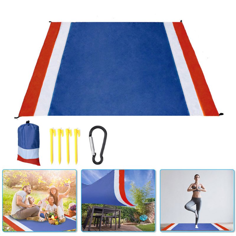 200x210 cm Strandmatta Sandfri Filt Vattentät Picknickdyna Oversize Solskydd Skydd Utomhus Camping Resor